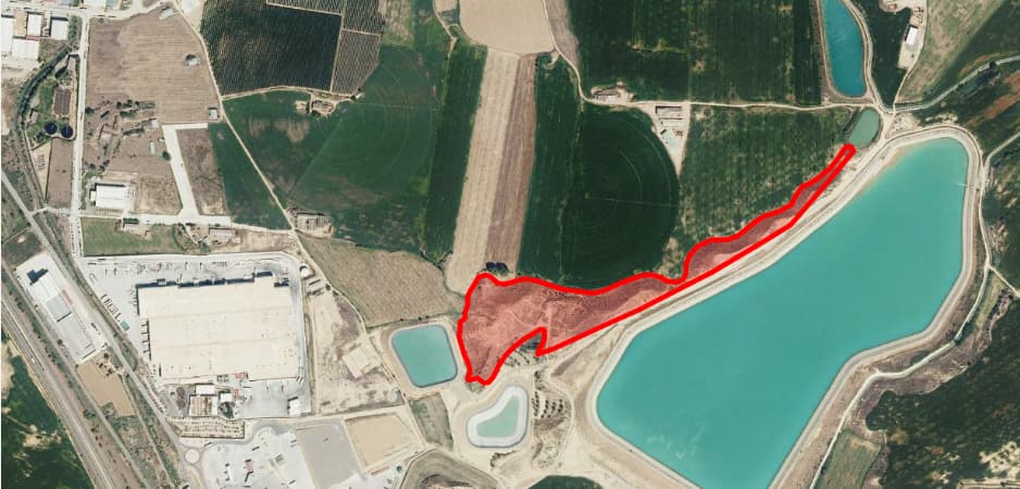 Localización del Sisallar (en rojo).