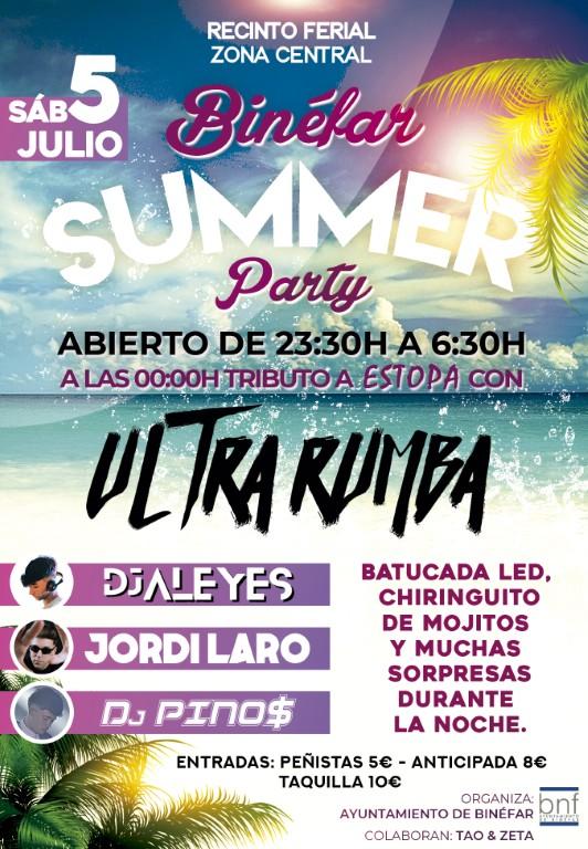 Imagen Tributo a Estopa y sesiones dj en el Binéfar Summer Party