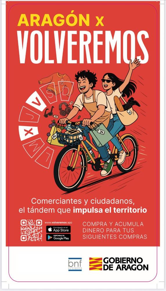 Imagen El programa de incentivo de compras ‘Volveremos’ regresa mañana 11 a los comercios de Binéfar