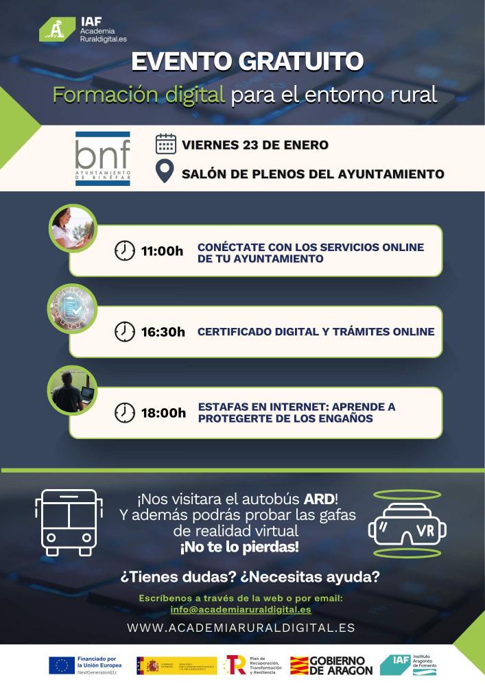 Imagen La Academia Rural Digital recala el viernes en Binéfar para ofrecer talleres gratuitos sobre el manejo de las nuevas tecnologías