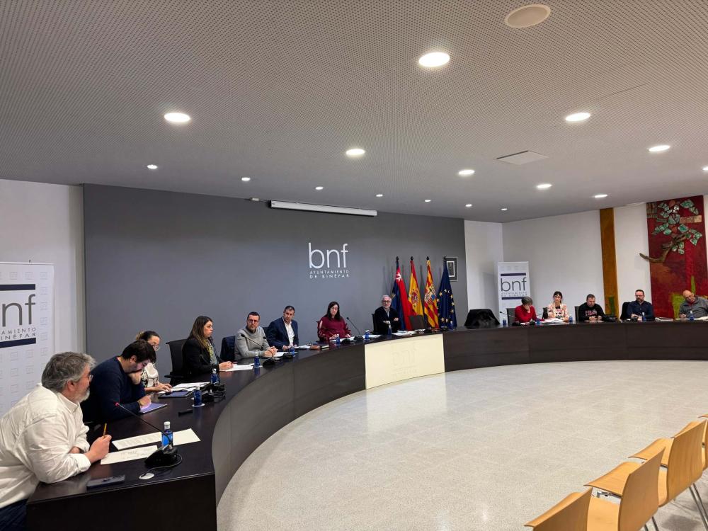 Imagen El Ayuntamiento de Binéfar aprueba un presupuesto de 12.465.605,60 euros que contempla la nueva relación de puestos de trabajo