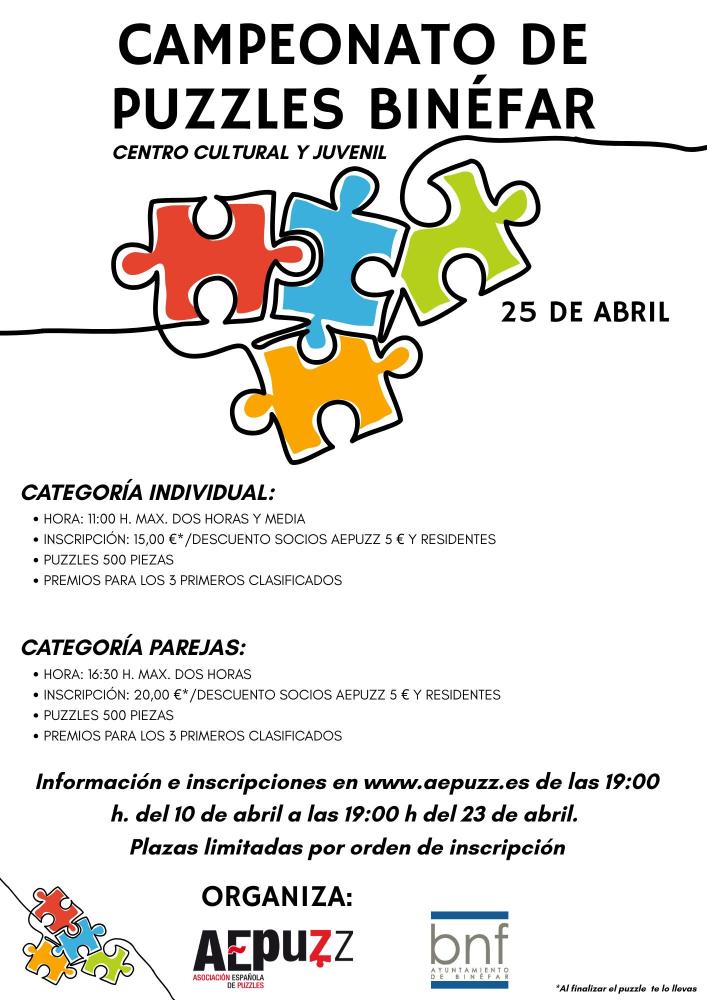 Imagen El día 23 finaliza el plazo para apuntarse al Campeonato de Puzzles