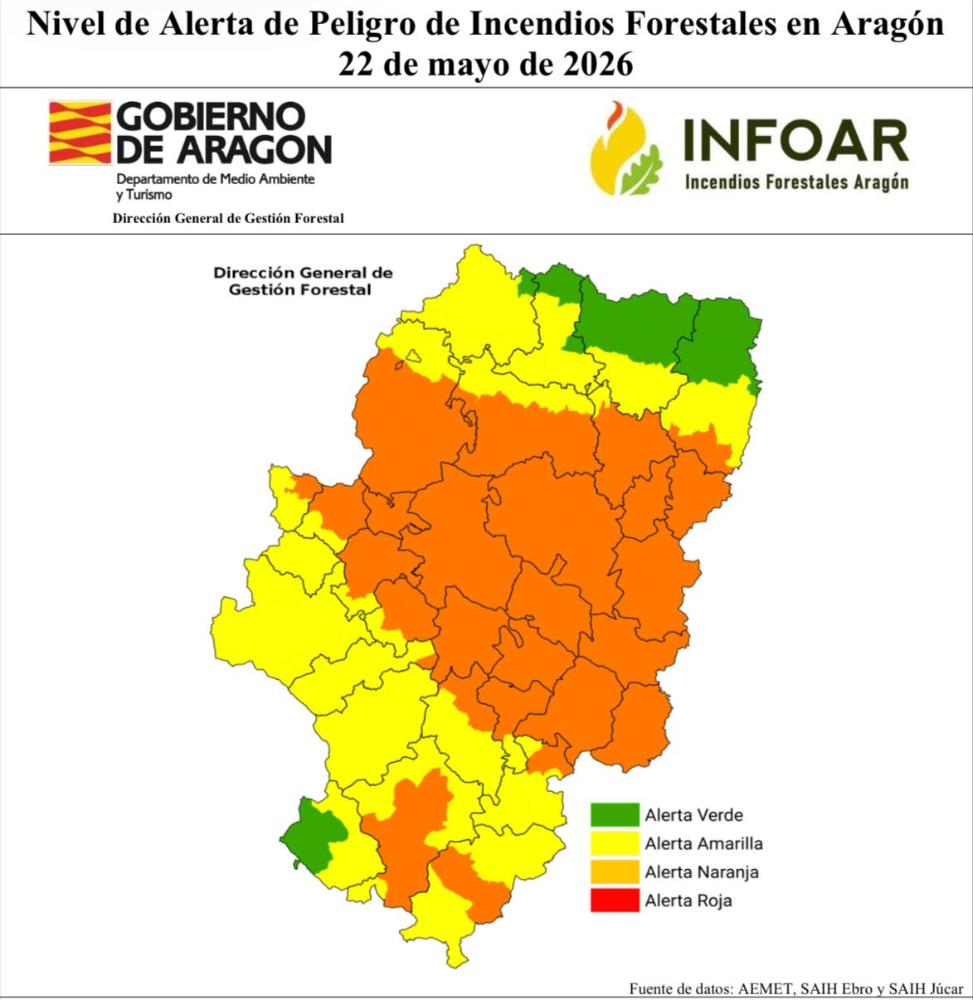 Imagen Alerta naranja por peligro de incendios forestales