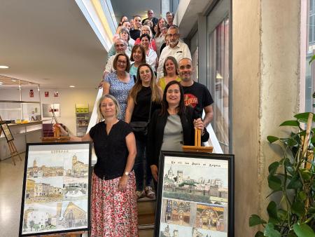 Imagen El Ayuntamiento muestra una colección de dibujos de Binéfar, Portet Sur...