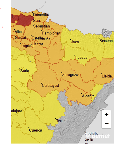 Imagen Nivel naranja por altas temperaturas para esta tarde de hasta 39 º