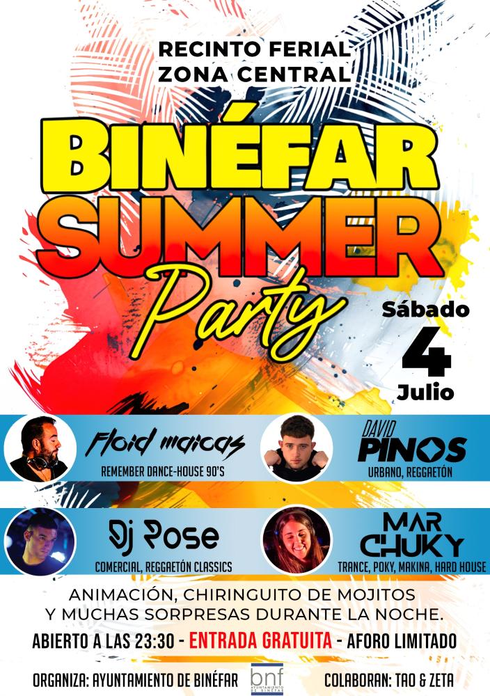 Imagen Binéfar celebra la Summer Party el sábado 4 con entrada gratuita