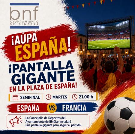 Imagen Pantalla gigante para ver España - Francia