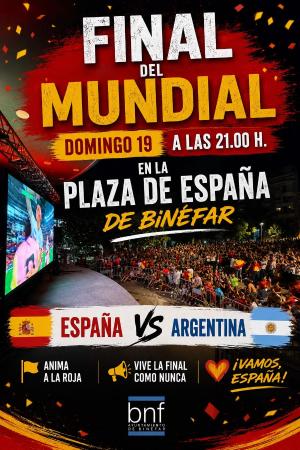 Imagen Pantalla gigante para ver la final del Mundial España - Argentina