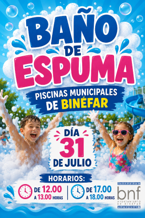 Image cartel baño de espuma