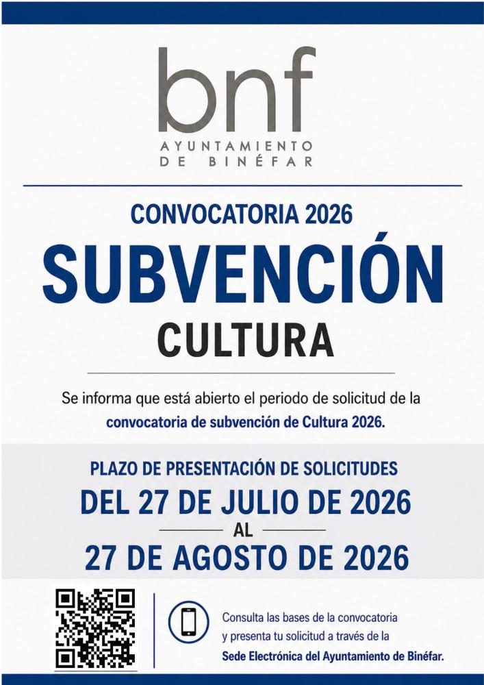 Imagen Abierta la convocatoria para subvenciones de Cultura