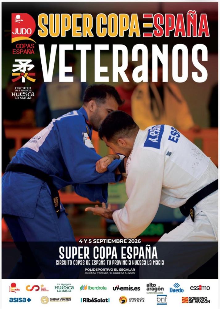 Imagen Binéfar acoge una doble Super Copa de Judo Junior y Veteranos este fin de semana del 4 al 6