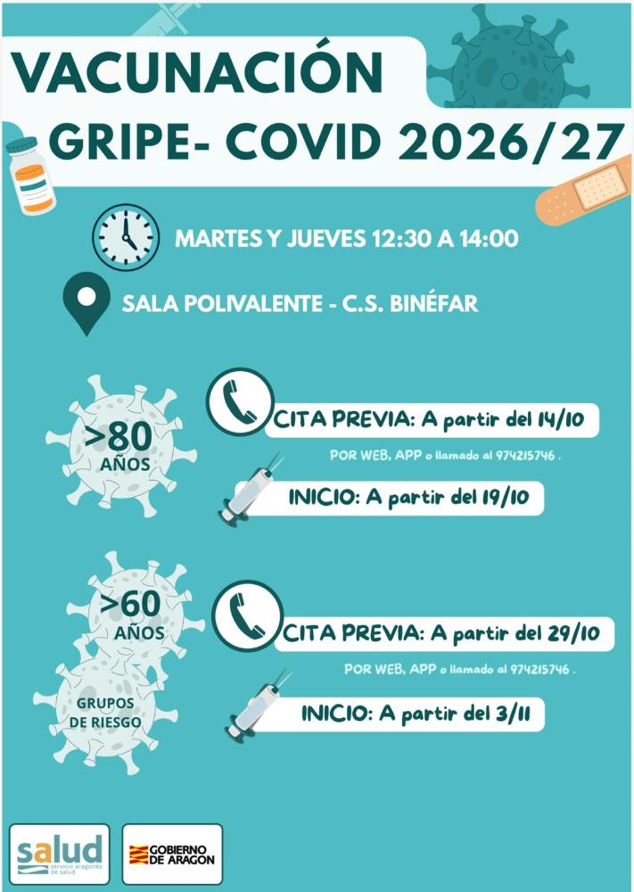 Imagen Campaña de vacunación contra la gripe en el Centro de Salud de Binéfar
