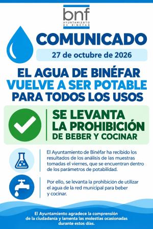 Imagen El agua Binéfar vuelve a ser potable para todos los usos
