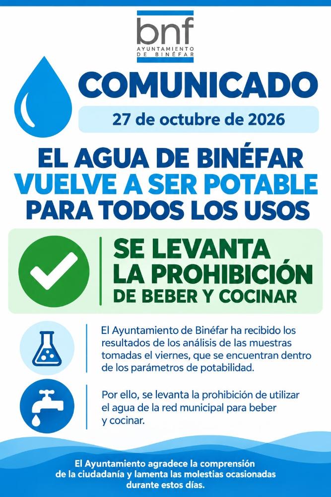 Imagen El agua Binéfar vuelve a ser potable para todos los usos